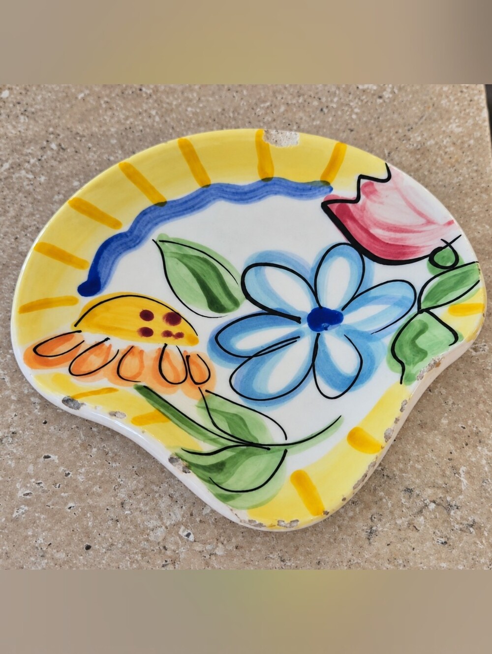 VTG Vicki Carroll Spoon Rest, Signed 1997